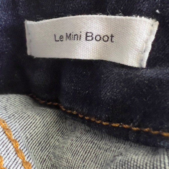 FRAME Le Mini Boot dark wash jeans size 28 blue bootcut stretch fitting pockets - Picture 6 of 7